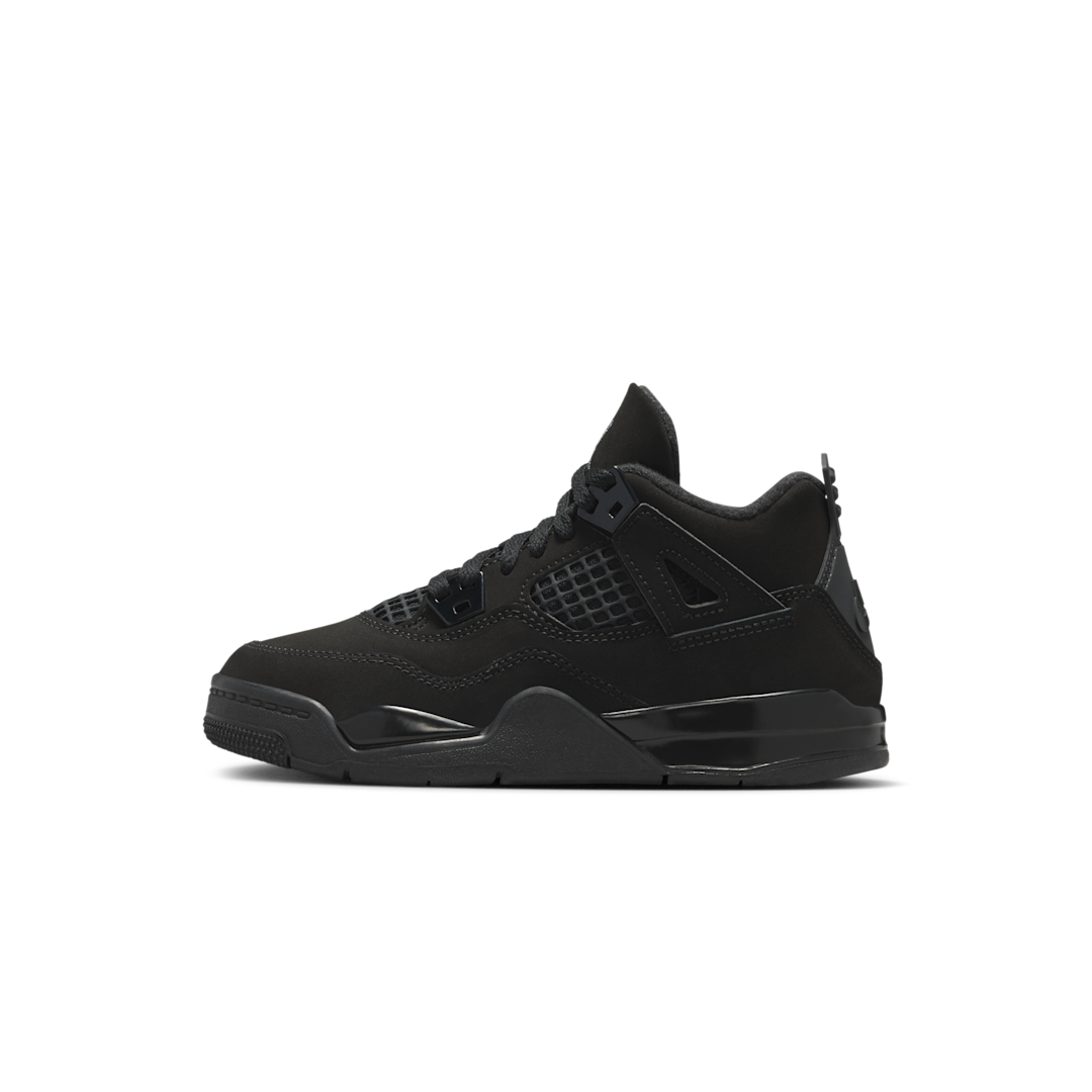 Overkicks - Air Jordan 4 Retro Black Cat (2025) (PS) (IB4388-010) - vista lateral
