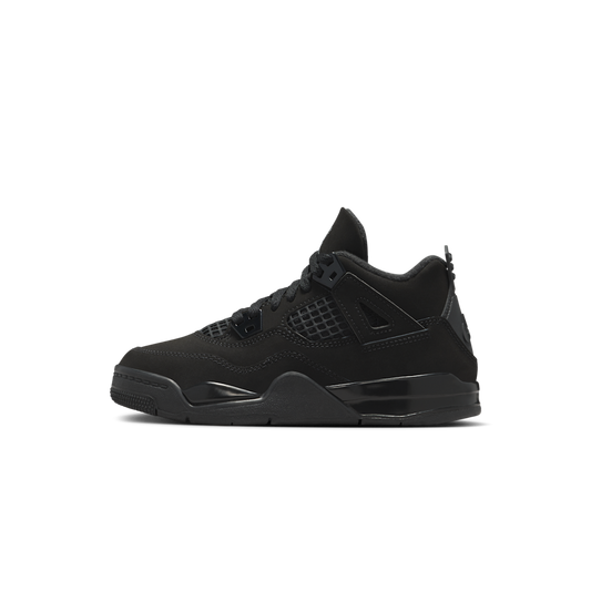 Overkicks - Air Jordan 4 Retro Black Cat (2025) (PS) (IB4388-010) - vista lateral