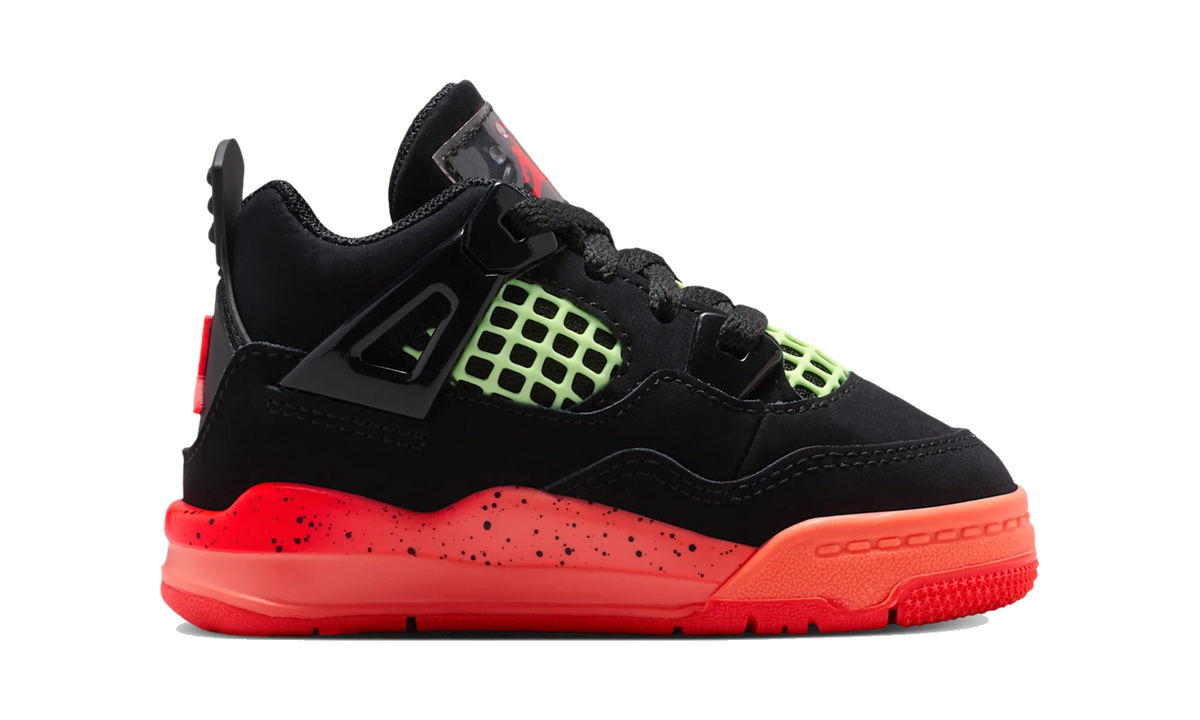 Overkicks - Air Jordan 4 Retro Black Infrared Barely Volt (TD) (II1270-001) - imagen 4