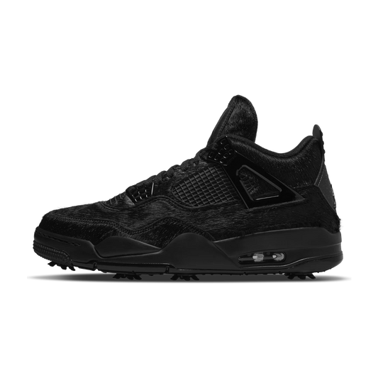 Overkicks - Air Jordan 4 Retro Golf Black Cat Pony Hair (CU9981-001) - vista lateral