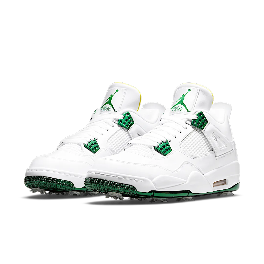 Overkicks - Air Jordan 4 Retro Golf Metallic Green (CZ2439-100) - vista trasera