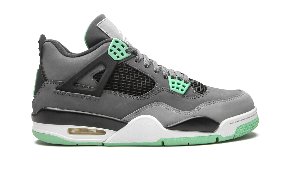 Overkicks - Air Jordan 4 Retro Green Glow (308497-033) - detalle lateral interior