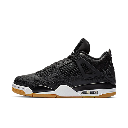 Overkicks - Air Jordan 4 Retro Laser Black Gum (CI1184-001) - vista lateral