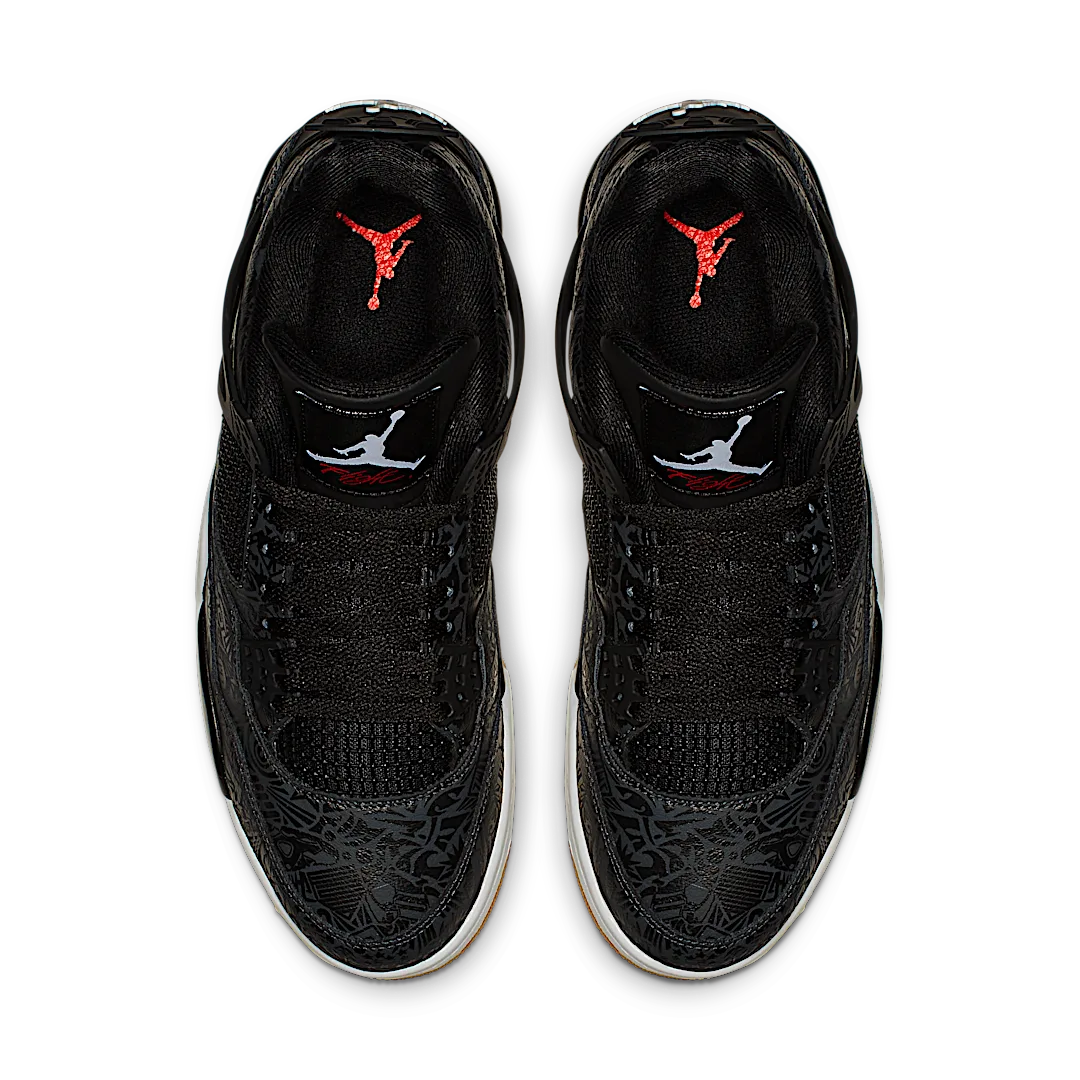 Overkicks - Air Jordan 4 Retro Laser Black Gum (CI1184-001) - par completo