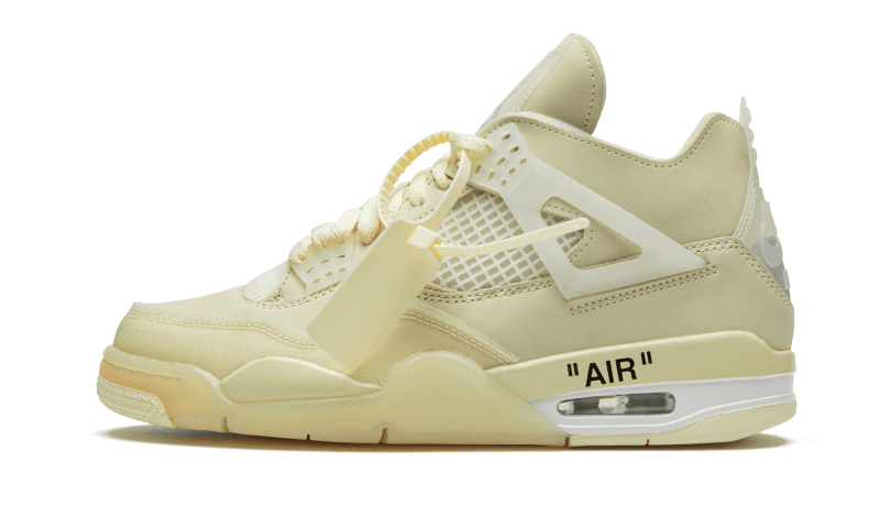Overkicks - Air Jordan 4 Retro Off-White Sail (CV9388-100) - vista lateral