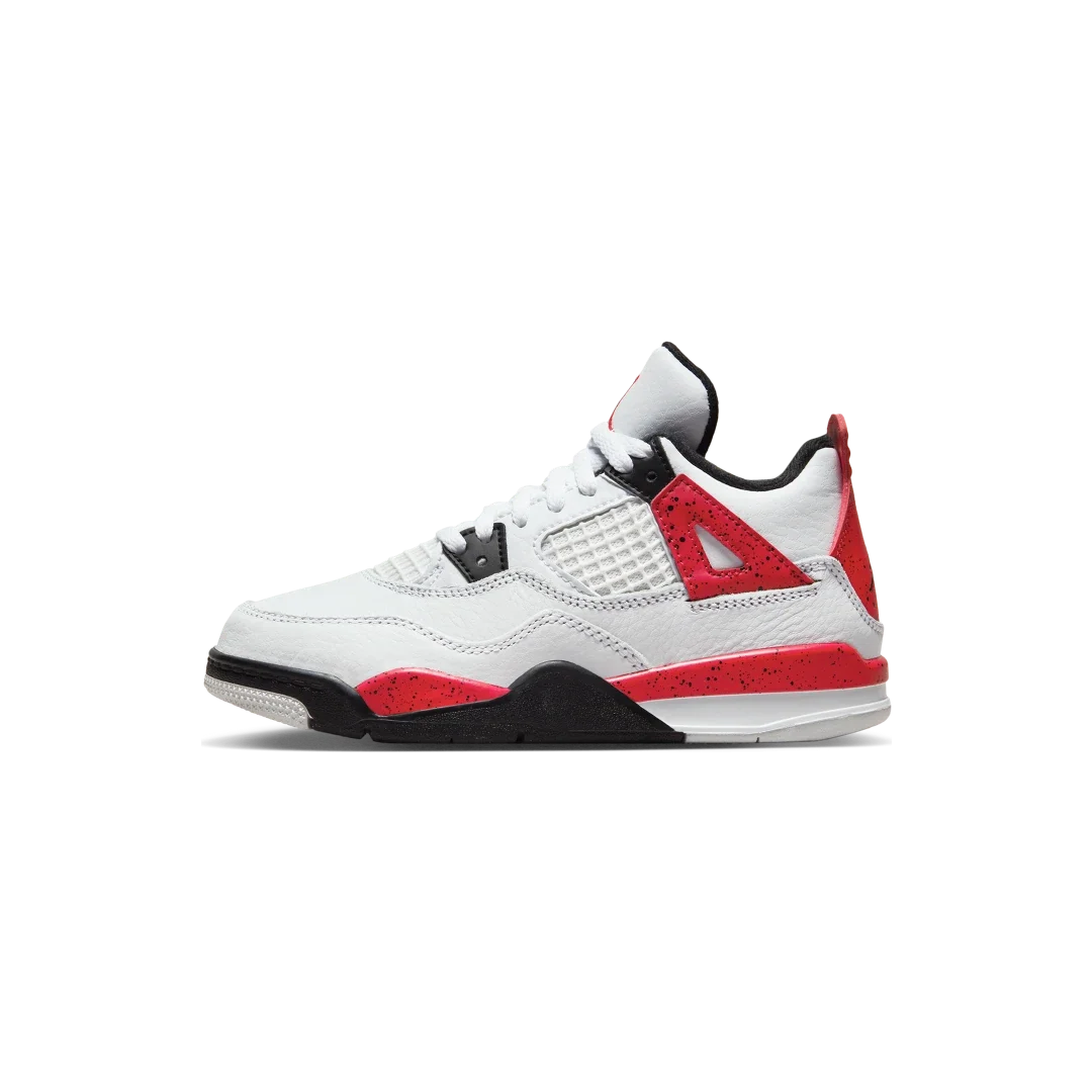 Overkicks - Air Jordan 4 Retro Red Cement (PS) (BQ7669-161) - vista lateral