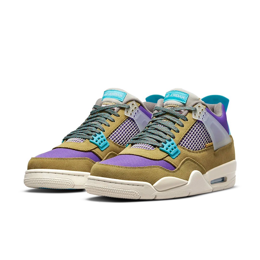 Overkicks - Air Jordan 4 Retro SP 30th Anniversary Union Desert Moss (DJ5718-300) - vista trasera