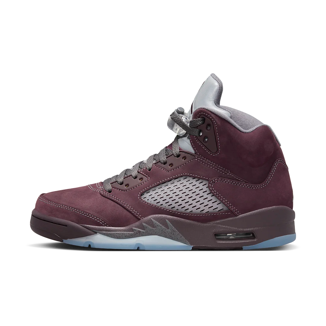 Overkicks - Air Jordan 5 Retro Burgundy (2023) (GS) (FN4233-600) - vista lateral