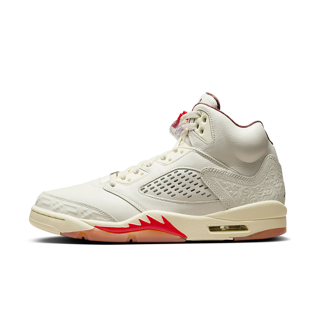 Overkicks - Air Jordan 5 Retro El Grito Sail (HF8833-100) - vista lateral