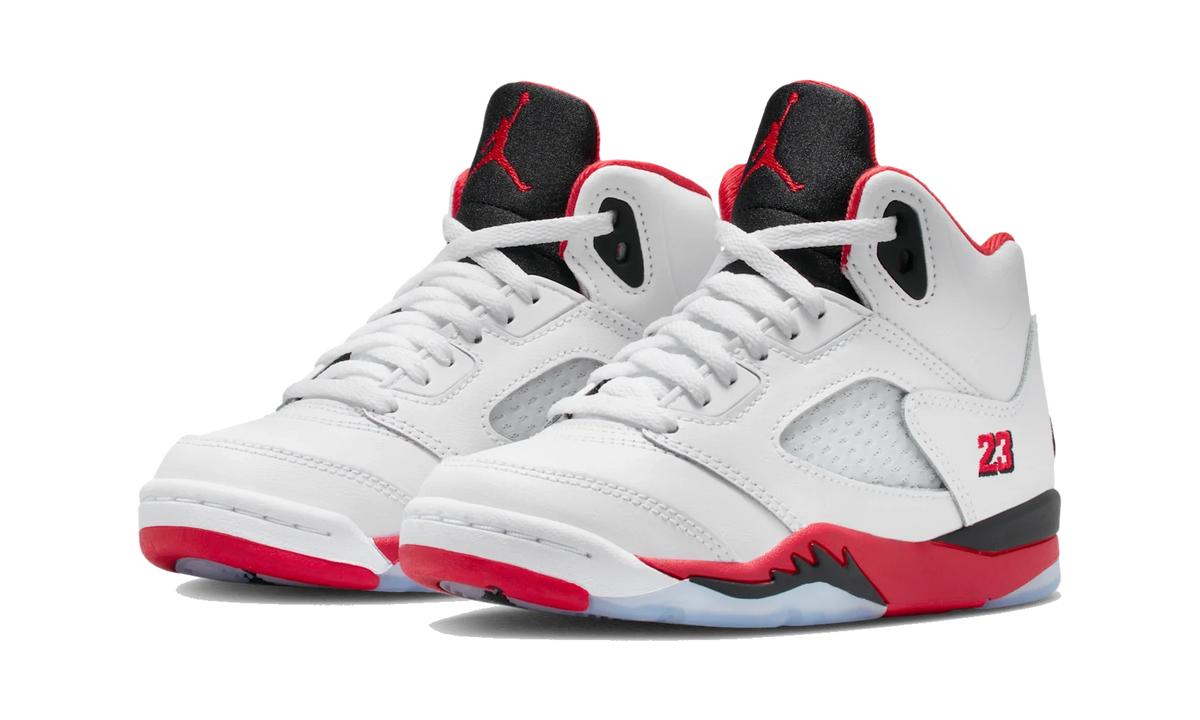 Overkicks - Air Jordan 5 Retro Fire Red Black Tongue (2025) (PS) (HQ7979-101) - imagen 2