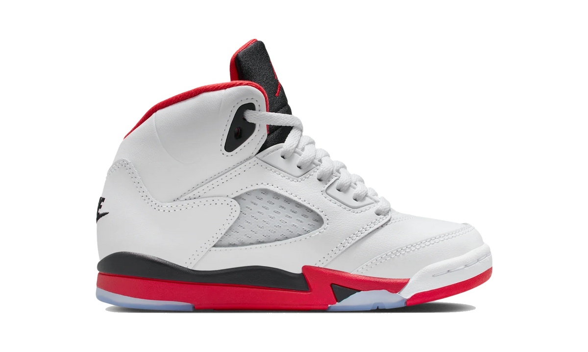 Overkicks - Air Jordan 5 Retro Fire Red Black Tongue (2025) (PS) (HQ7979-101) - imagen 4