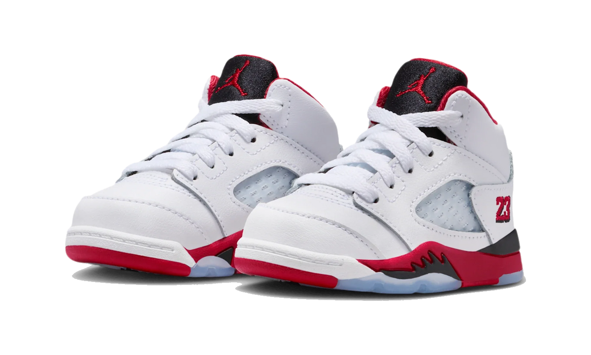 Overkicks - Air Jordan 5 Retro Fire Red Black Tongue (2025) (TD) (HQ7981-101) - imagen 2
