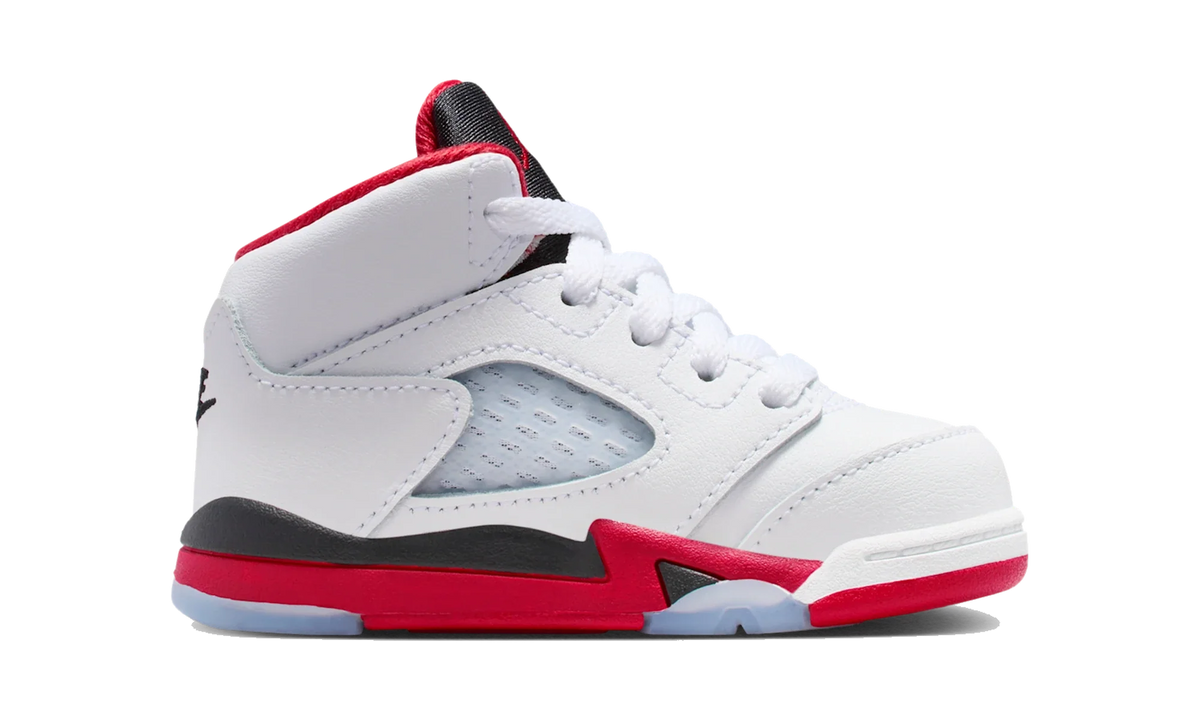 Overkicks - Air Jordan 5 Retro Fire Red Black Tongue (2025) (TD) (HQ7981-101) - imagen 4