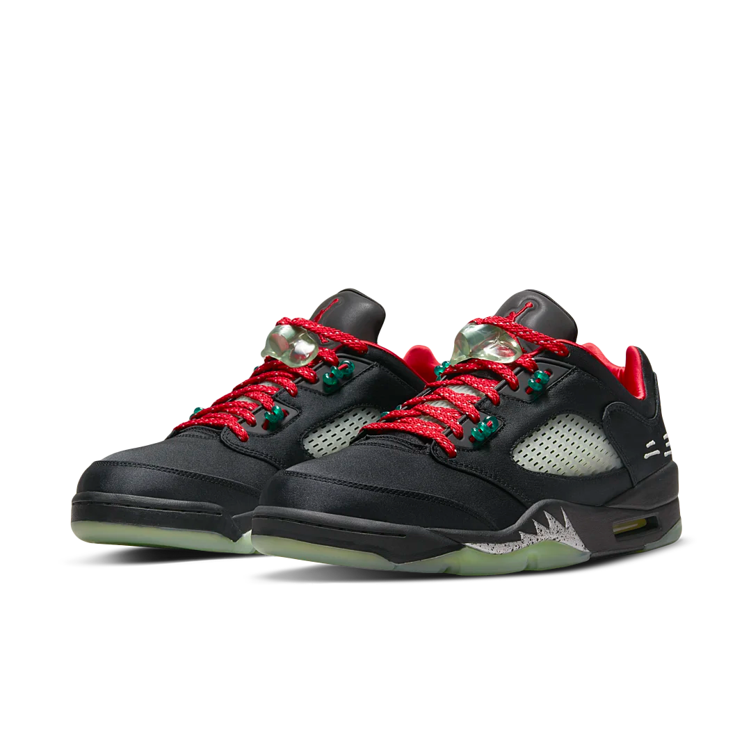 Overkicks - Air Jordan 5 Retro Low CLOT Jade (DM4640-036) - vista trasera