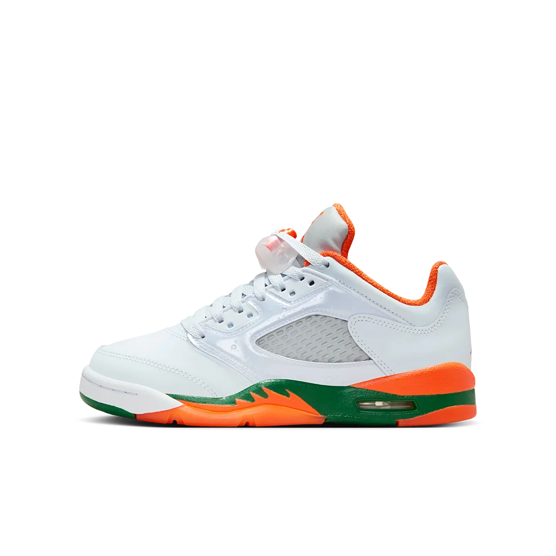 Overkicks - Air Jordan 5 Retro Low Miami Hurricanes (GS) (FQ1293-018) - vista lateral