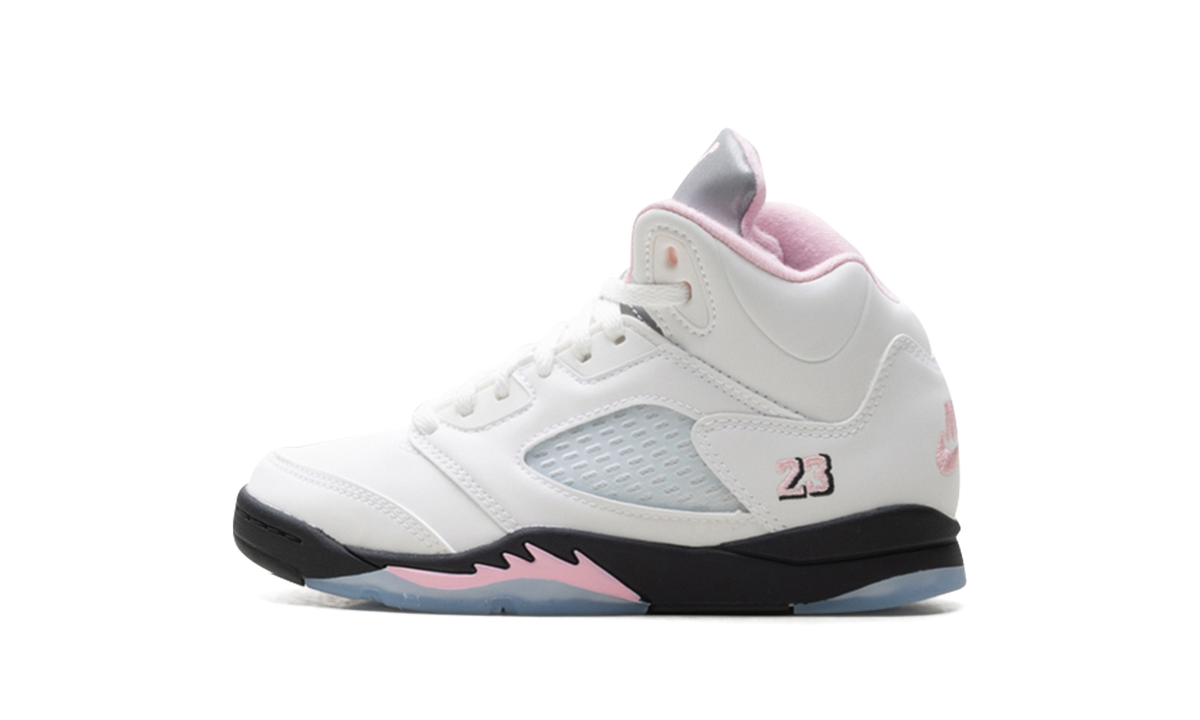 Overkicks - Air Jordan 5 Retro Medium Soft Pink (PS) (HQ7979-102) - vista lateral