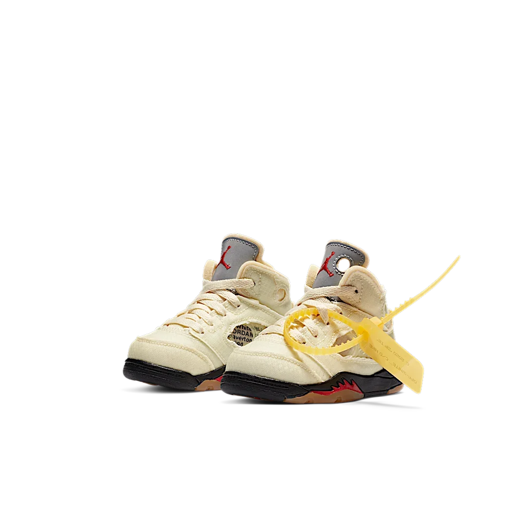 Overkicks - Air Jordan 5 Retro Off-White Sail (TD) (CV4828-100) - imagen 2