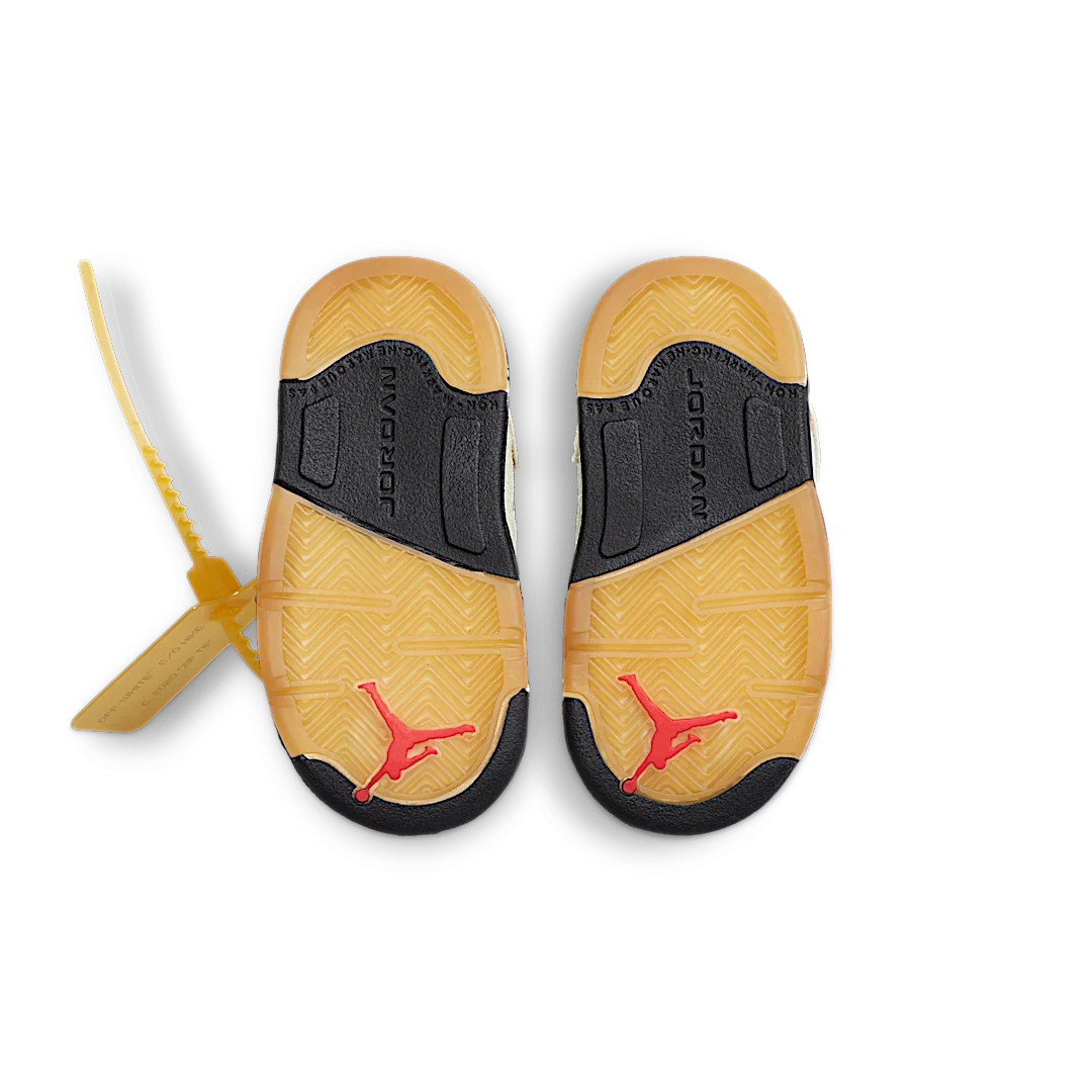 Overkicks - Air Jordan 5 Retro Off-White Sail (TD) (CV4828-100) - imagen 4