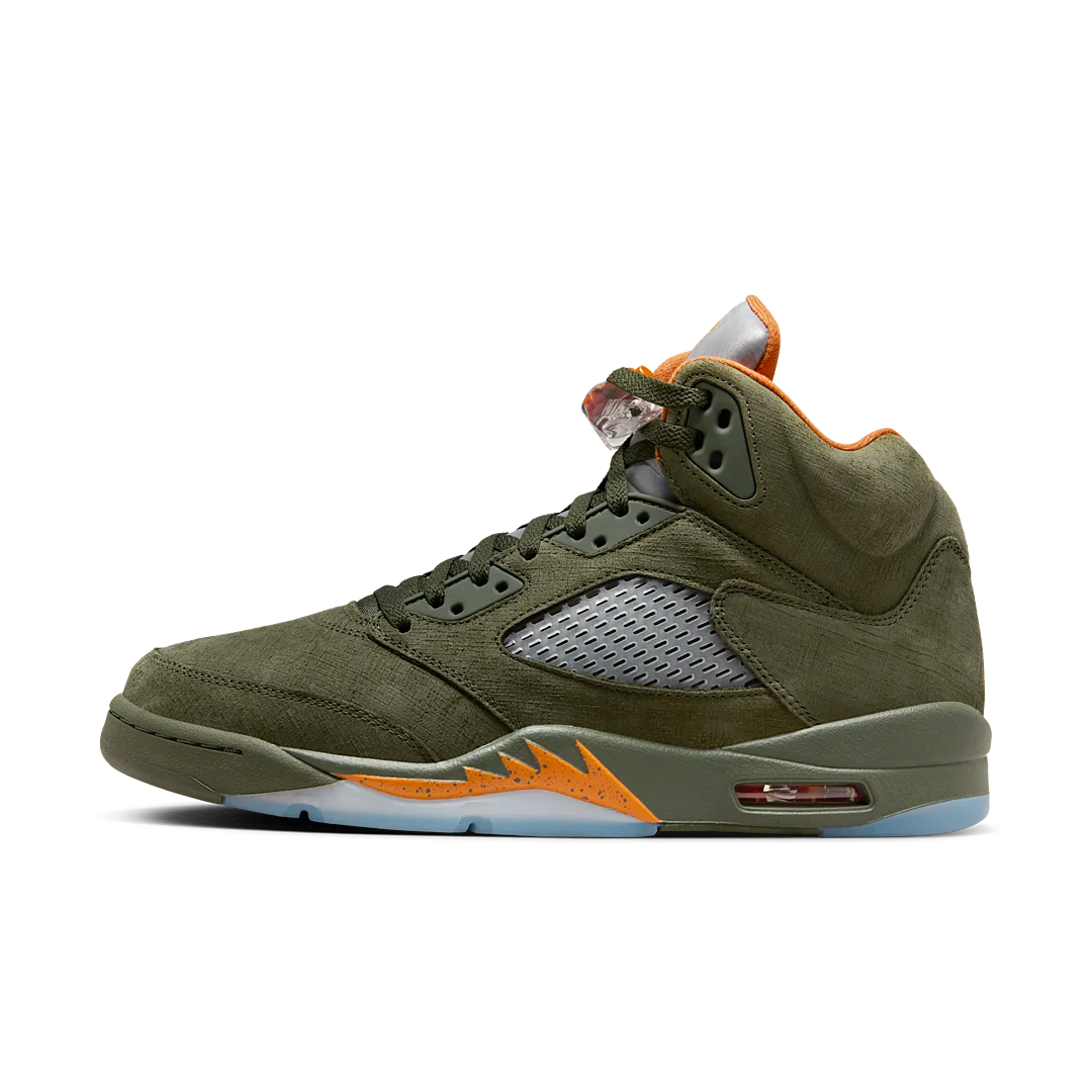 Overkicks - Air Jordan 5 Retro Olive (2024) (DD0587-308) - vista lateral