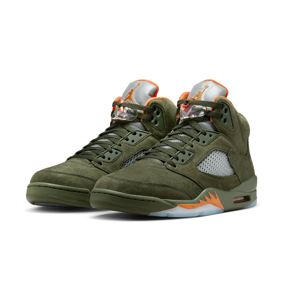 Overkicks - Air Jordan 5 Retro Olive (2024) (DD0587-308) - vista trasera