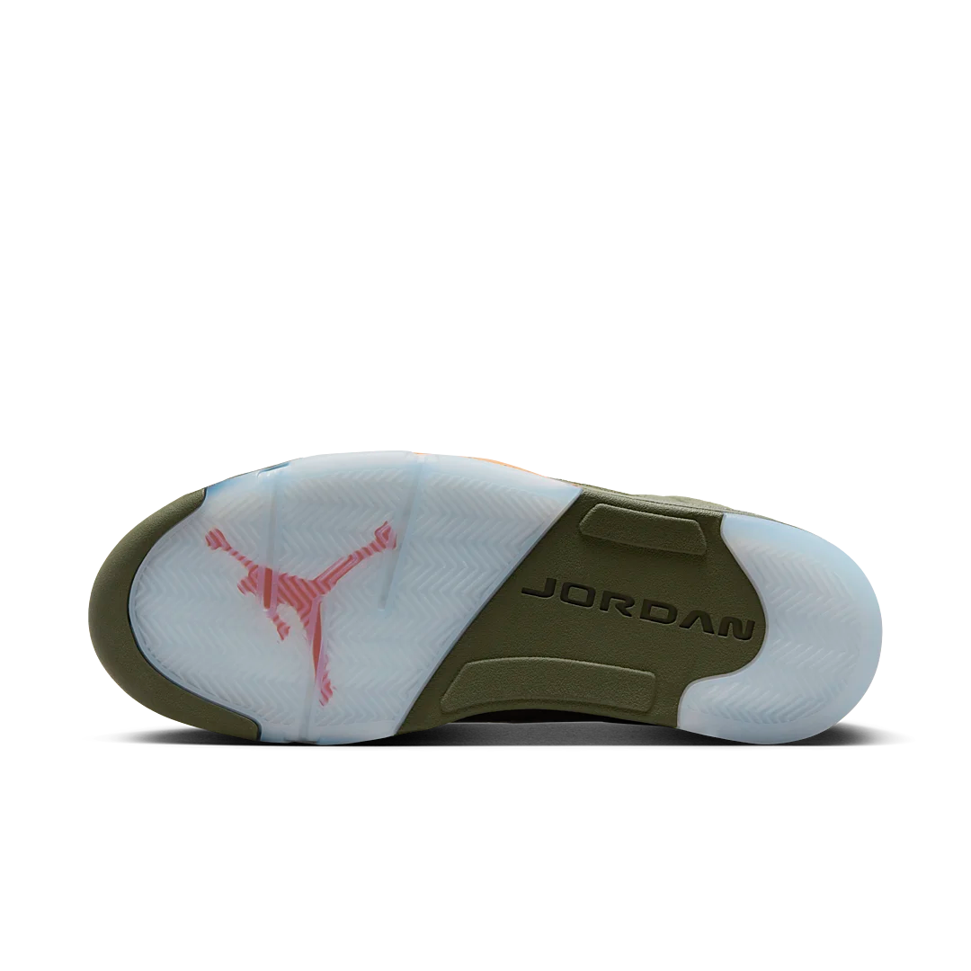 Overkicks - Air Jordan 5 Retro Olive (2024) (DD0587-308) - detalle suela
