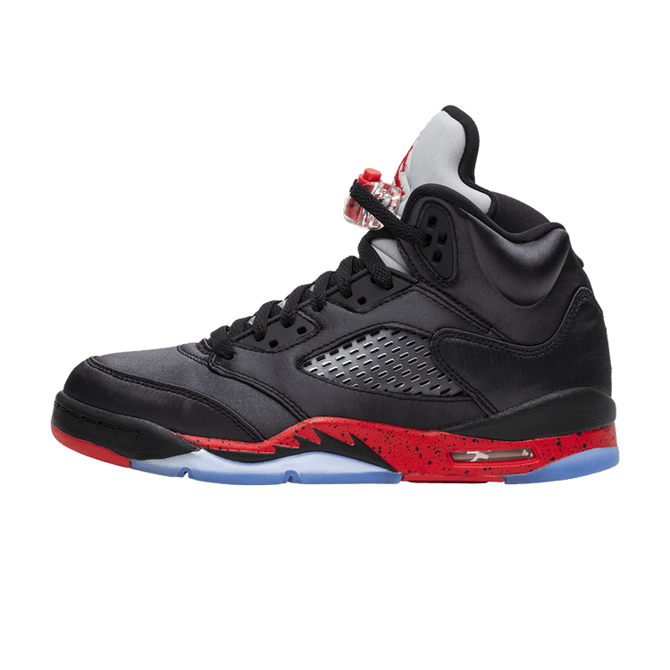 Overkicks - Air Jordan 5 Retro Satin Bred (GS) (440888-006) - vista lateral