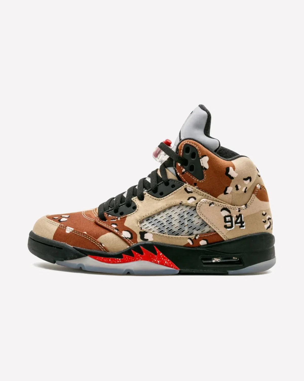 Overkicks - Air Jordan 5 Retro Supreme Desert Camo (824371-201) - vista lateral