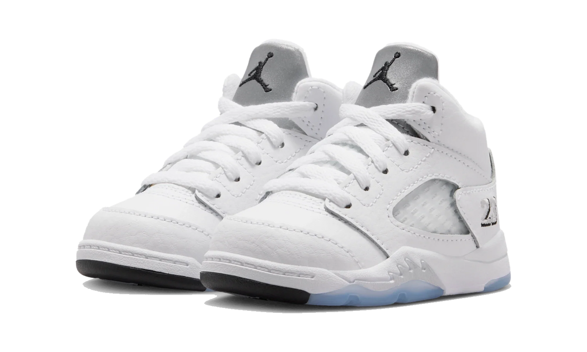 Overkicks - Air Jordan 5 Retro White Metallic (2026) (TD) (HQ7981-103) - imagen 2