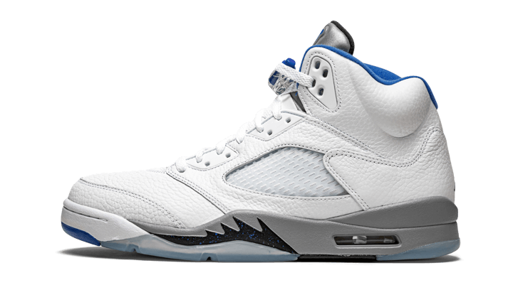 Overkicks - Air Jordan 5 Retro White Stealth (2021) (DD0587-140) - vista lateral