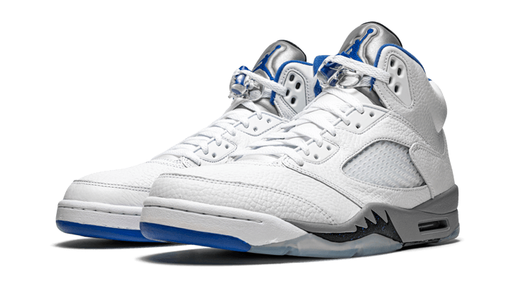 Overkicks - Air Jordan 5 Retro White Stealth (2021) (DD0587-140) - vista trasera