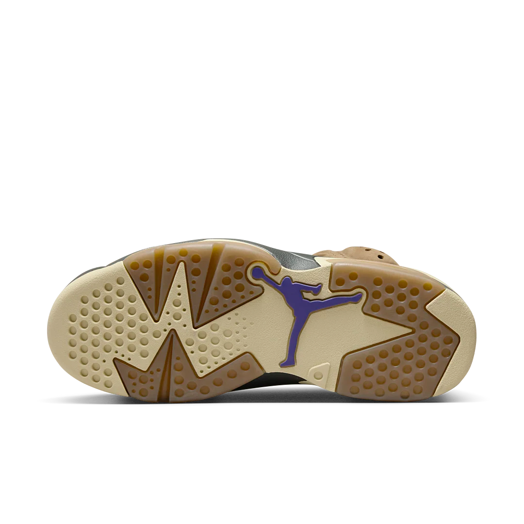 Overkicks - Air Jordan 6 Retro Gore-Tex Brown Kelp (FD1643-300) - detalle suela