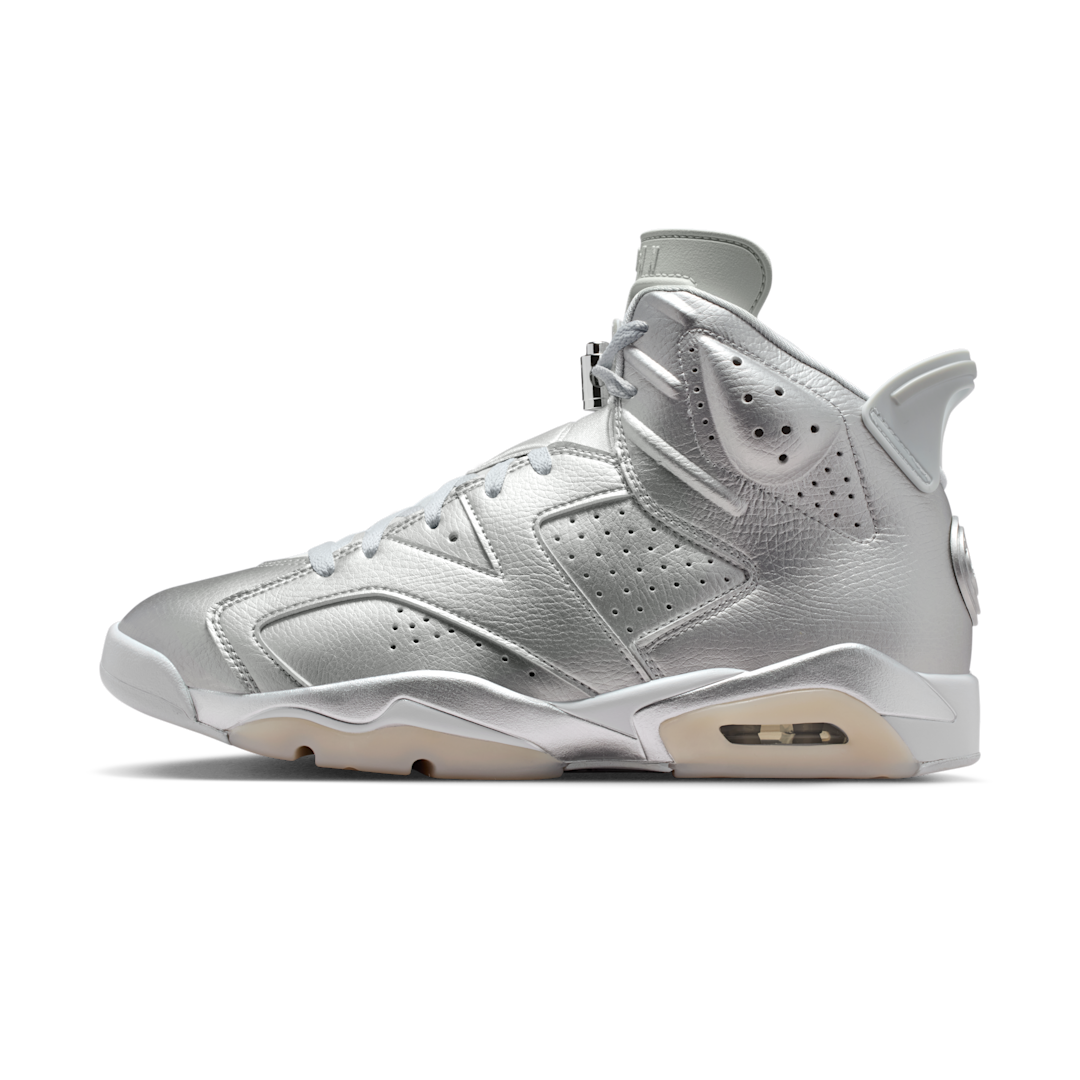 Overkicks - Air Jordan 6 Retro PSG Paris Saint-Germain Silver (IQ5135-001) - vista lateral