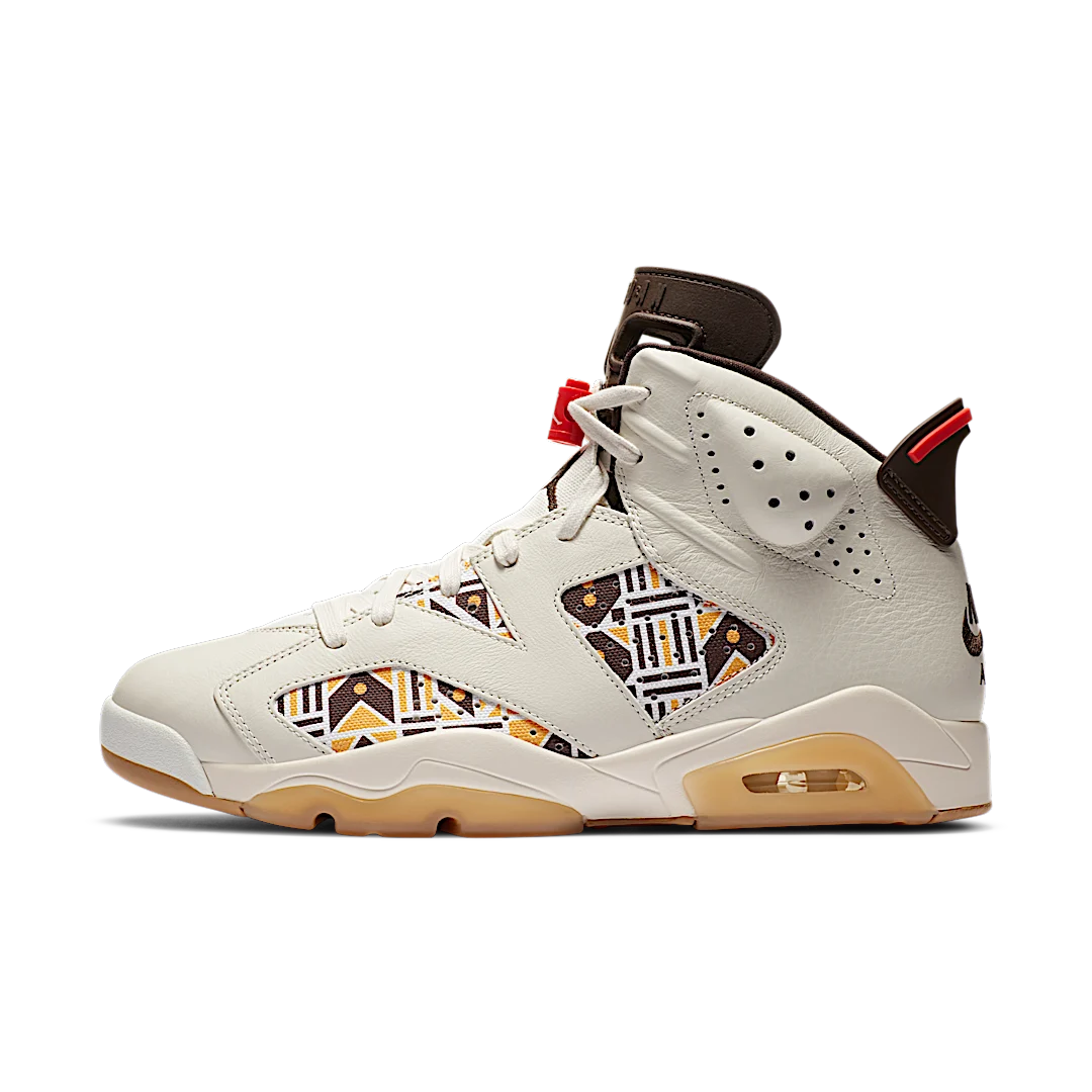 Overkicks - Air Jordan 6 Retro Quai 54 Sail Brown (2020) (CZ4152-100) - vista lateral