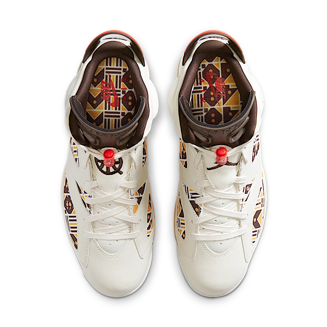 Overkicks - Air Jordan 6 Retro Quai 54 Sail Brown (2020) (CZ4152-100) - par completo