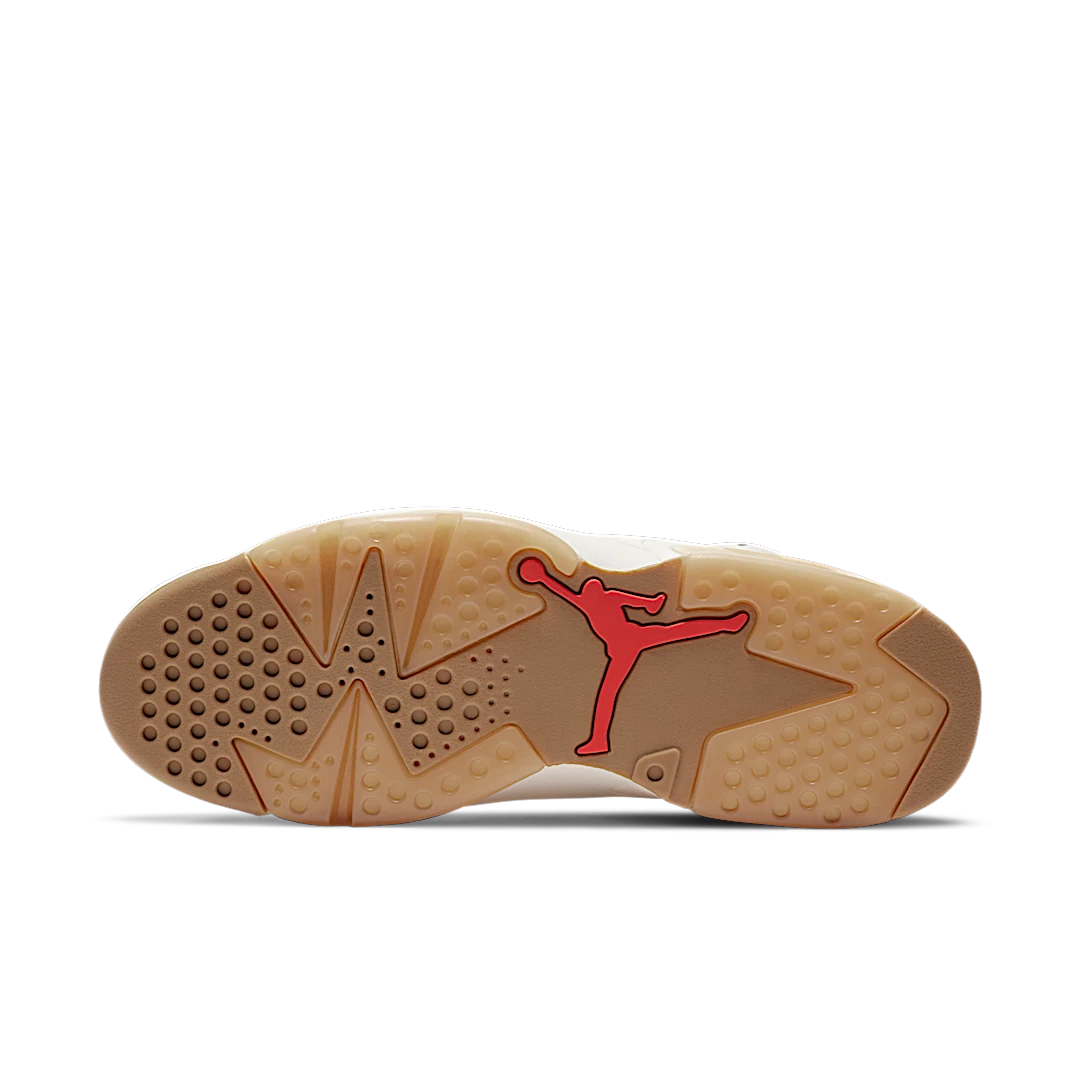 Overkicks - Air Jordan 6 Retro Quai 54 Sail Brown (2020) (CZ4152-100) - detalle suela
