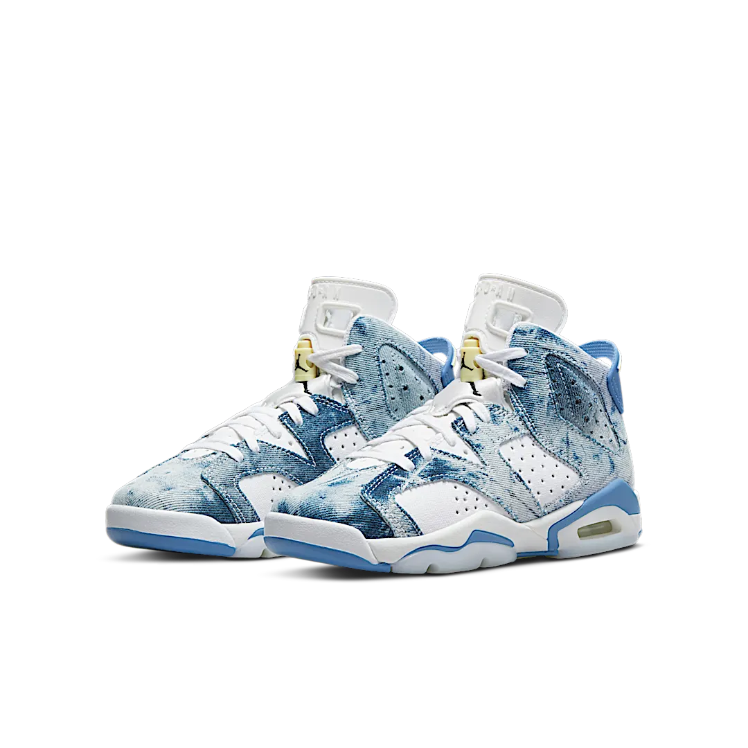 Overkicks - Air Jordan 6 Retro Washed Denim (2022) (GS) (DM9045-100) - imagen 2