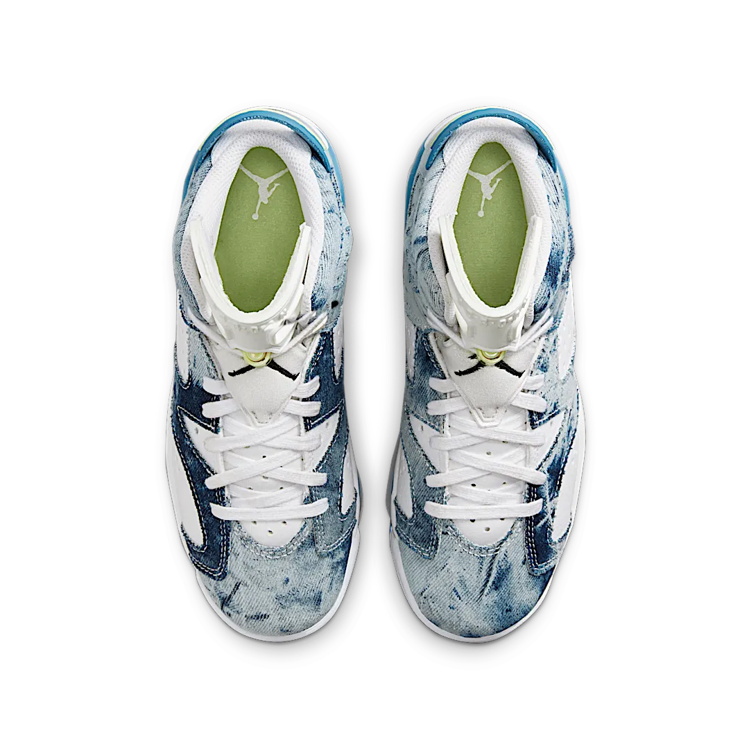 Overkicks - Air Jordan 6 Retro Washed Denim (2022) (GS) (DM9045-100) - imagen 3