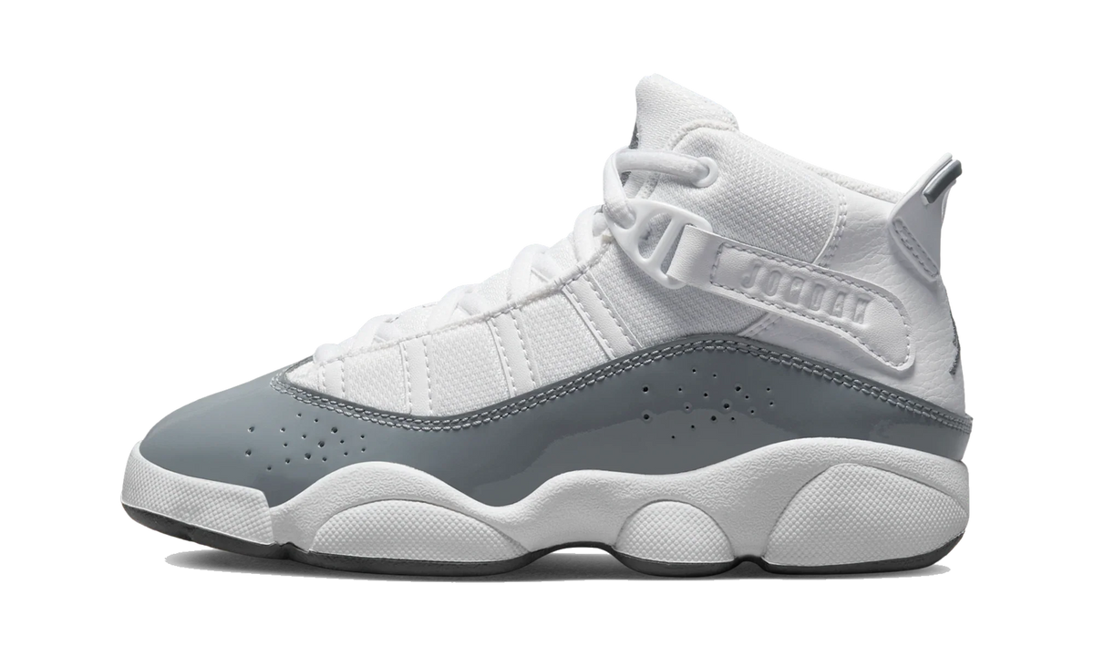 Overkicks - Air Jordan 6 Rings White Cool Grey (PS) (323432-121) - vista lateral
