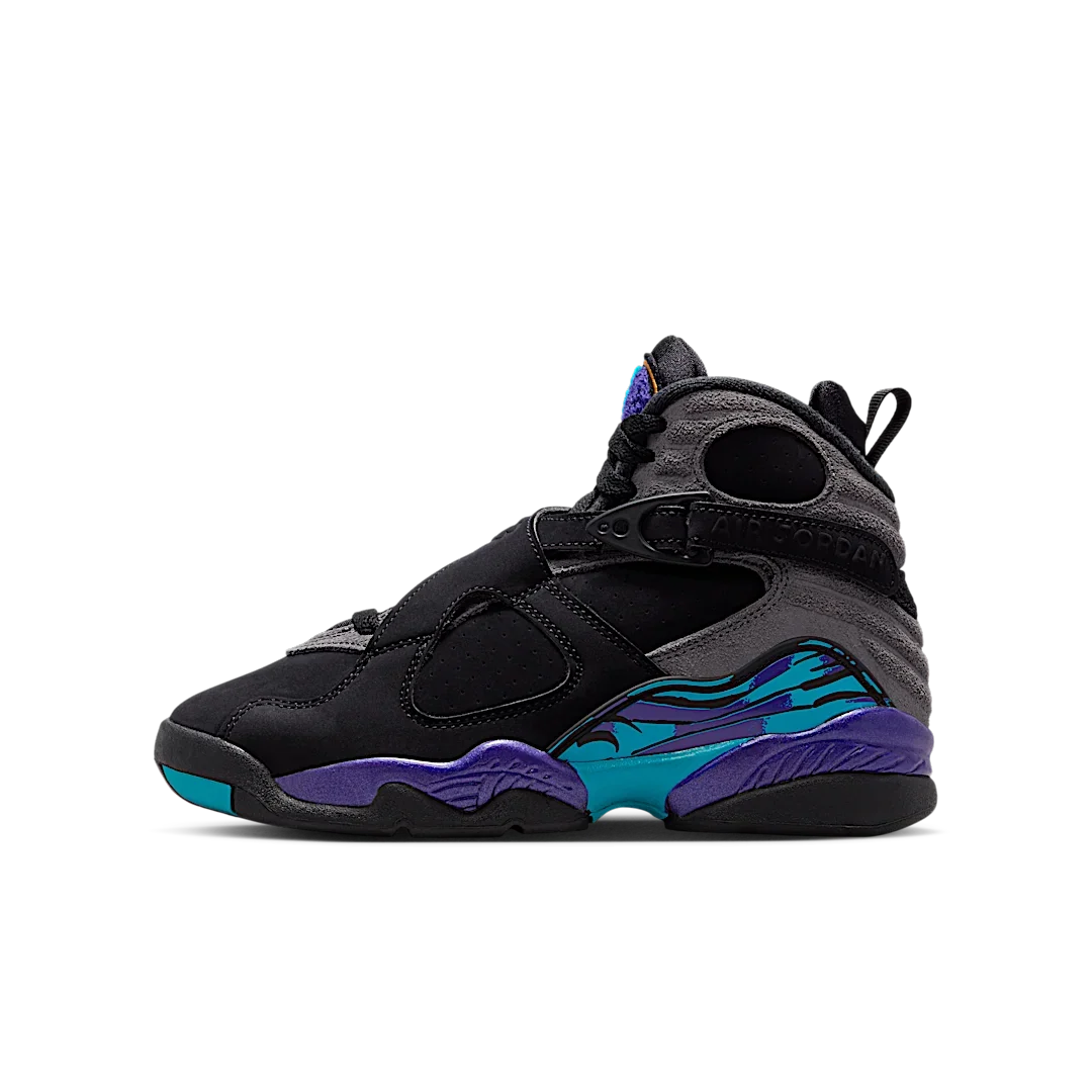 Overkicks - Air Jordan 8 Retro Aqua (2025) (GS) (305368-006) - vista lateral