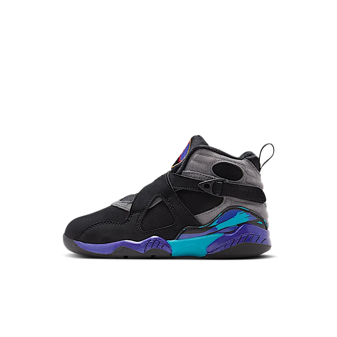 Overkicks - Air Jordan 8 Retro Aqua (2025) (PS) (305369-006) - vista lateral