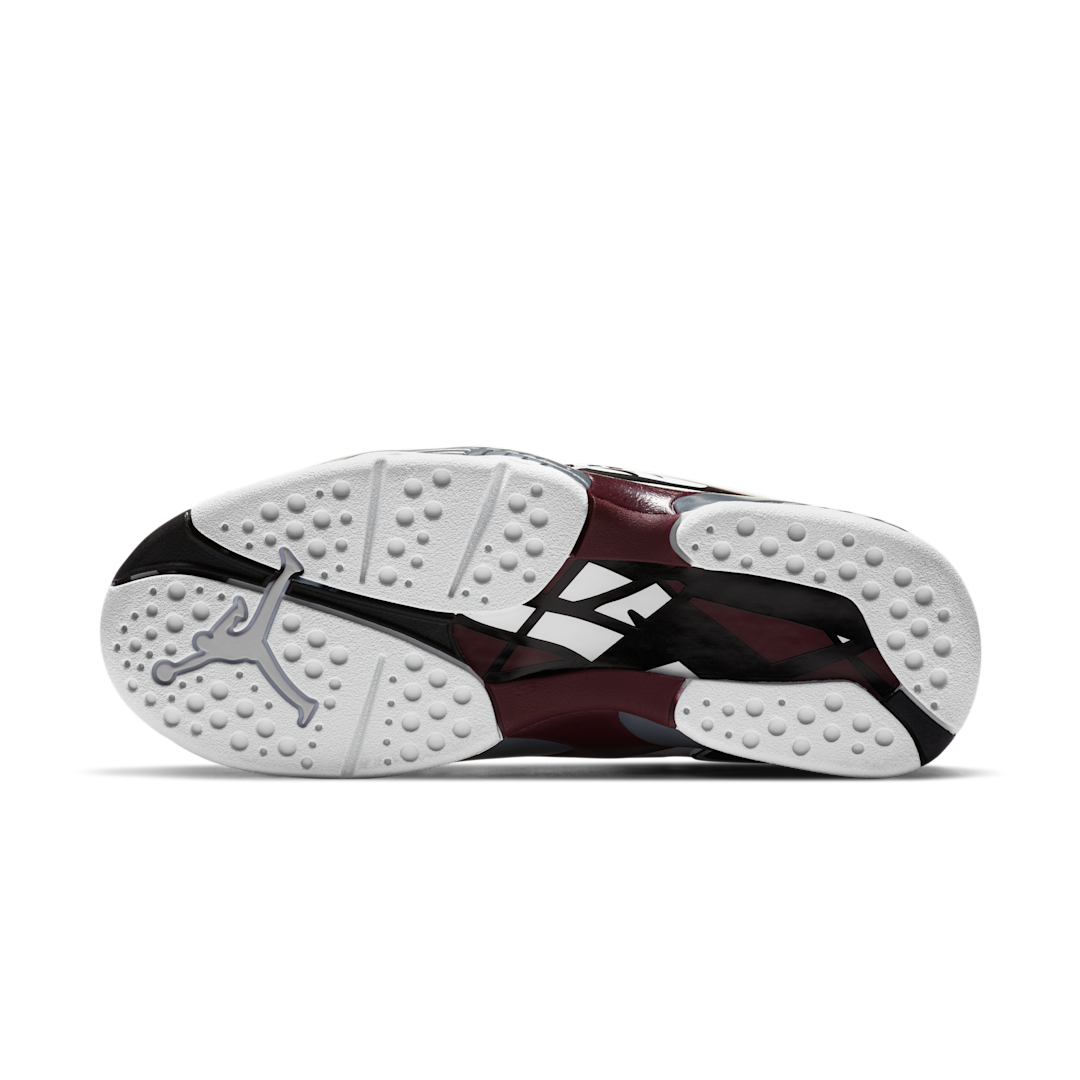 Overkicks - Air Jordan 8 Retro White Burgundy (CI1236-104) - detalle suela