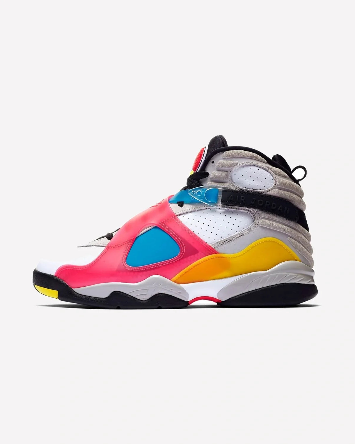 Overkicks - Air Jordan 8 SP Retro SE White Multicolor (BQ7666-100) - vista lateral