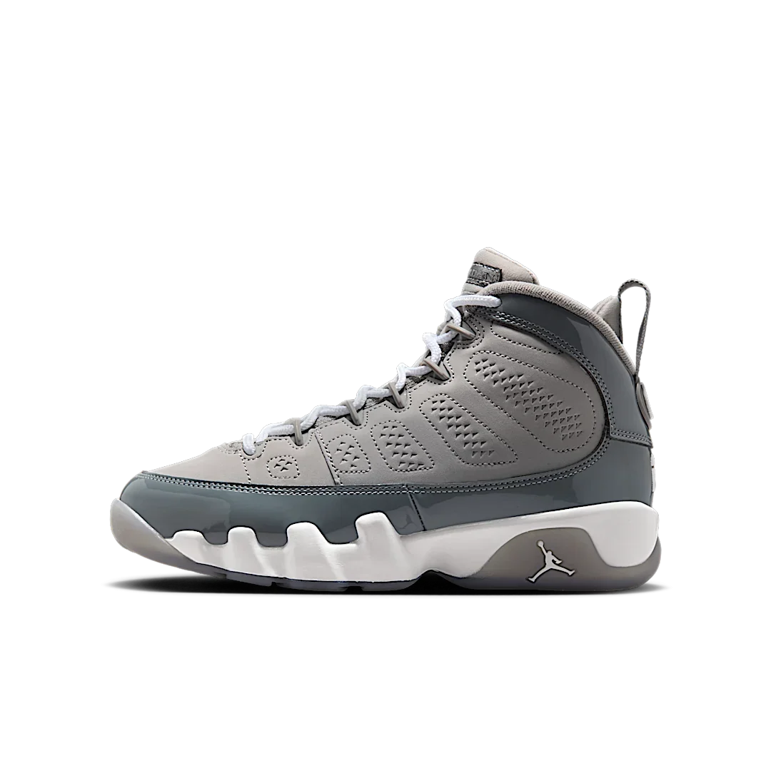 Overkicks - Air Jordan 9 Retro Cool Grey (2025) (GS) (HV4574-011) - vista lateral