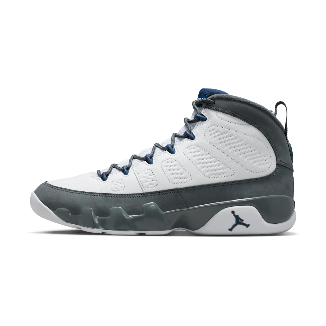 Overkicks - Air Jordan 9 Retro Flint Grey French Blue (2026) (HV4794-100) - vista lateral
