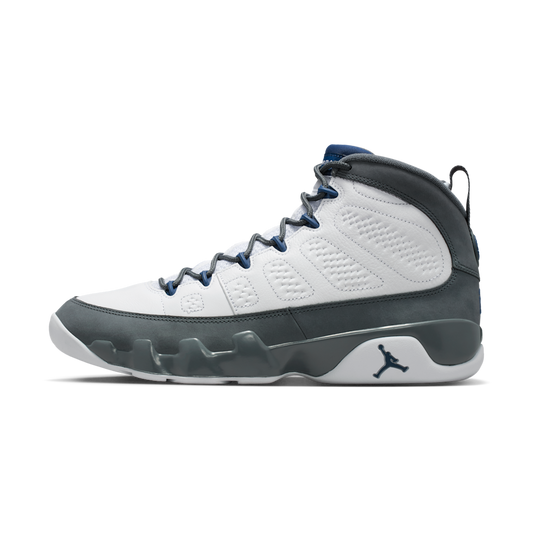 Overkicks - Air Jordan 9 Retro Flint Grey French Blue (2026) (HV4794-100) - vista lateral
