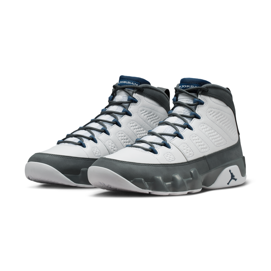Overkicks - Air Jordan 9 Retro Flint Grey French Blue (2026) (HV4794-100) - vista trasera