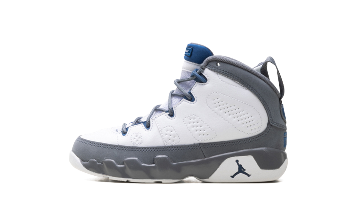 Overkicks - Air Jordan 9 Retro Flint Grey French Blue (2026) (PS) (401811-100) - vista lateral