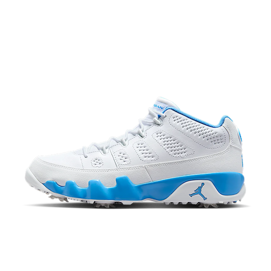 Overkicks - Air Jordan 9 Retro Low Golf White University Blue (FJ5934-101) - vista lateral