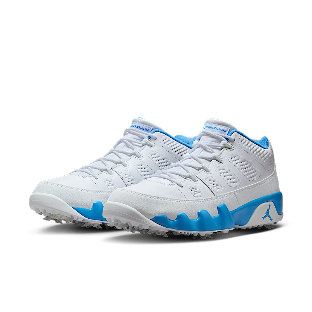 Overkicks - Air Jordan 9 Retro Low Golf White University Blue (FJ5934-101) - vista trasera