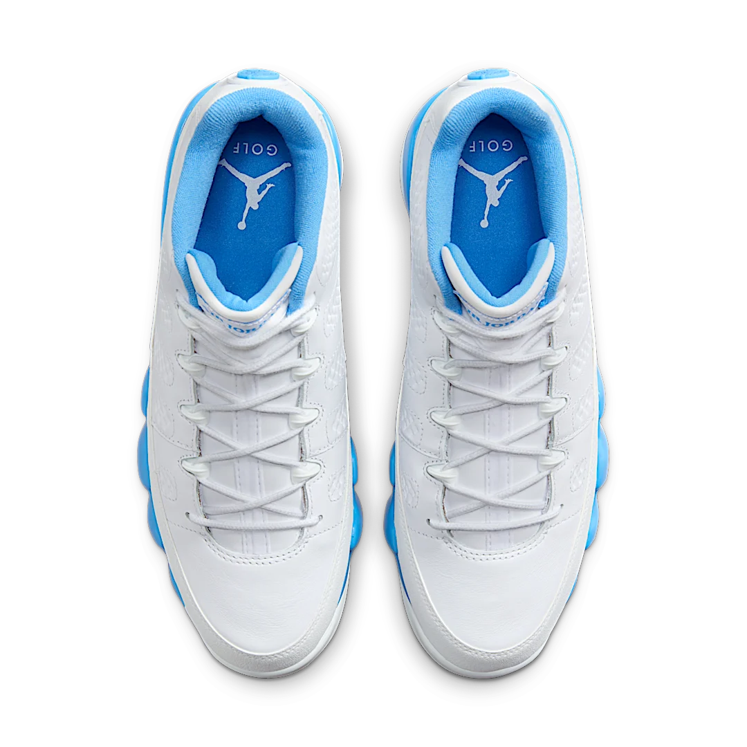 Overkicks - Air Jordan 9 Retro Low Golf White University Blue (FJ5934-101) - par completo